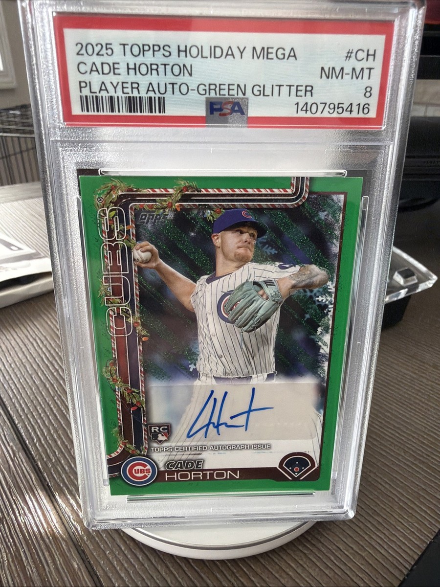 2025 Topps Holiday - Autographs Cade Horton #PA-CH Holiday Green