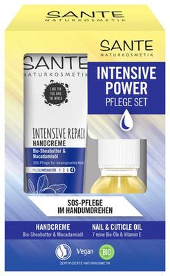 SANTE Naturkosmetik Intensive Repair Handpflegeset, Handcreme Mit Sheabutter & M