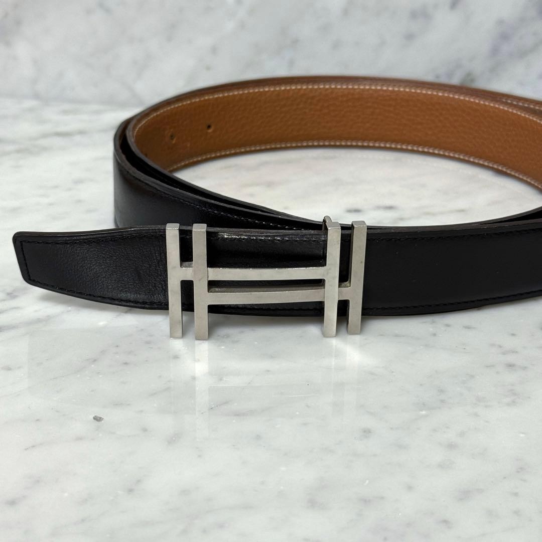 Hermes HERMES Buckle H・au・Carre Reversible belt 105 | eBay
