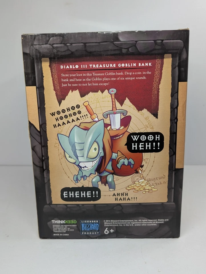 Diablo III D3 Treasure Goblin Coin Bank w/ Sounds Loot Crate Blizzard Think Geek - Image 3 of 4
