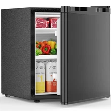 1.6 Cu.ft Mini Fridge with Freezer, Compact Single Reversible Door Refrigerat...