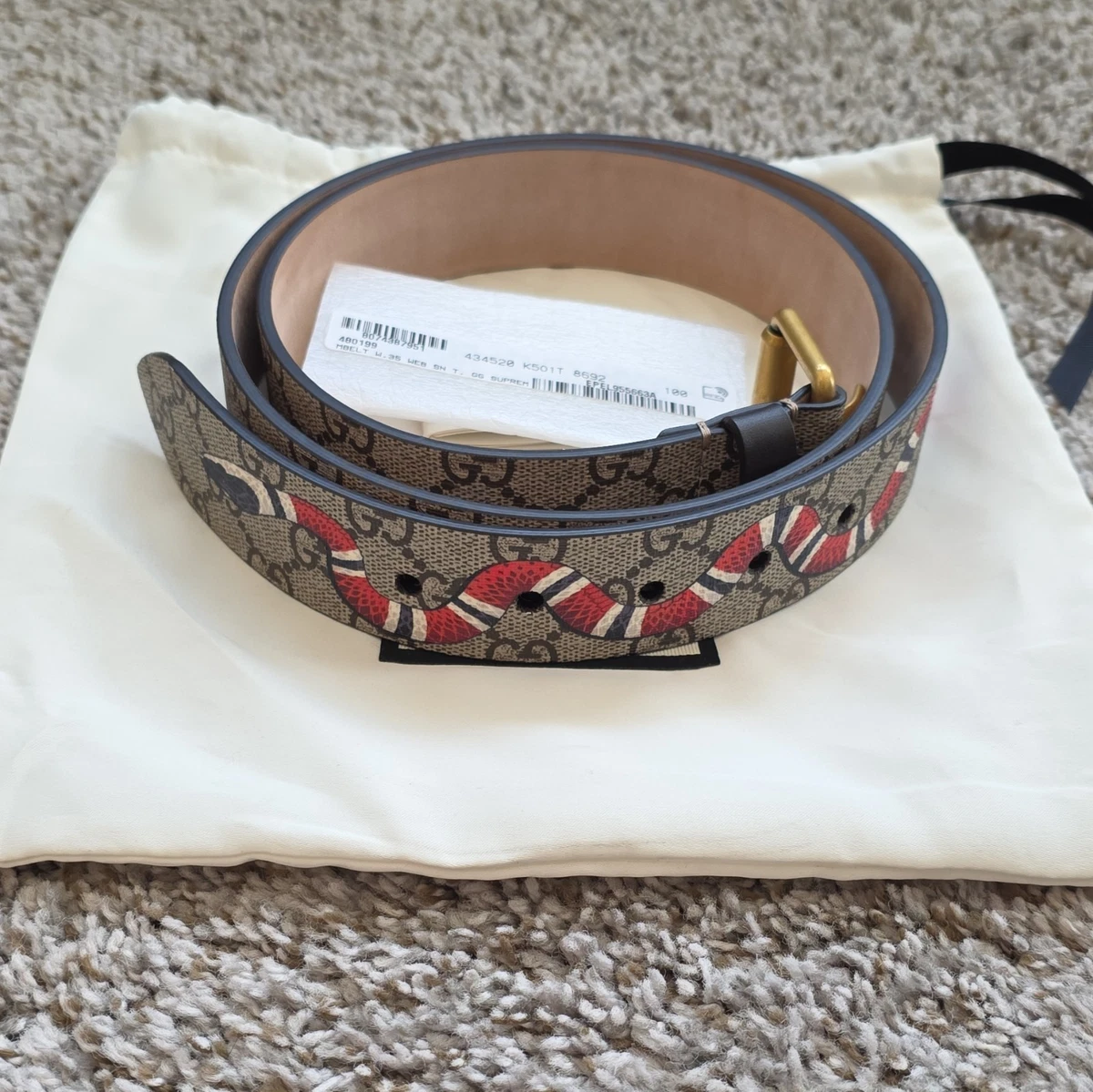 GUCCI 蛇模様 レザーベルト 476520 Gucci Snake Belts for Men for sale | eBay