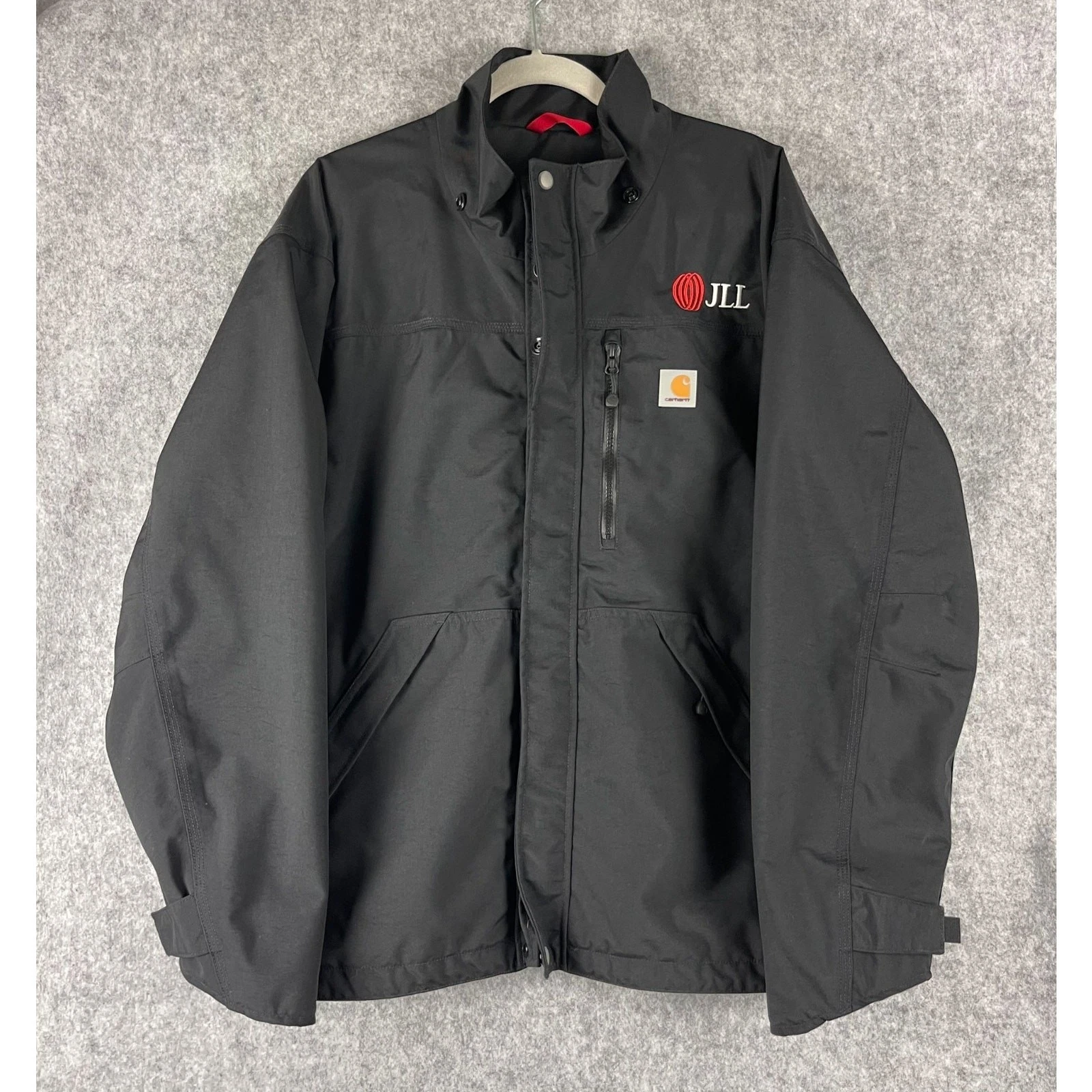 Carhartt Shoreline Jacket Mens XL Black Full Zip Waterproof Breathable J162