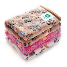 1 Pack 3 Blankets Super Soft Fluffy Premium Fleece 41x31 inch Pack of 3 Paw