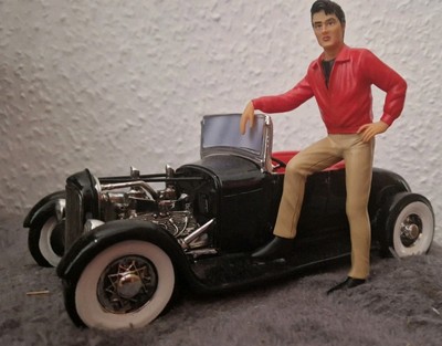 Limitierte Elvis Presley Figur mit Auto Rockin Roadstar Sammlerfigur RAR!
