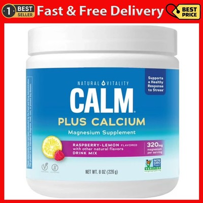 Natural Vitality Calm Magnesium Citrate Powder Raspberry Lemon PICK 8 oz....
