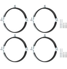 4 Pcs Adjustable Pipe Bracket Clamp, 6"(152mm) with Screws & Expansion Tube