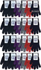 24 PK Wholesale Bulk Winter Gloves Men, Bulk Pack Thermal Gloves Assorted