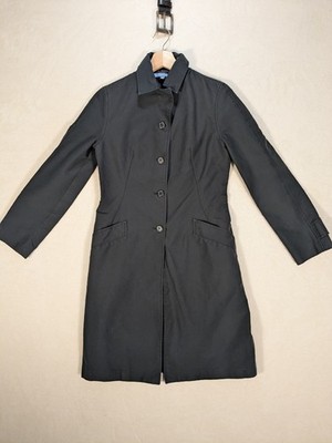 Zara Women's Trench Coat M Black 72% Cotton 28% Nylon Outer Zara Basic Lightwt