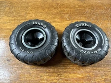 1970s (2) Tonka MR-970  Removable Plastic Tire Wheel Original Replacement Parts