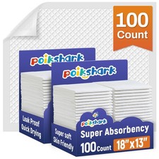 100 Pack Disposable Diaper Changing Pads for Baby Leakproof  Super Absorbenc...