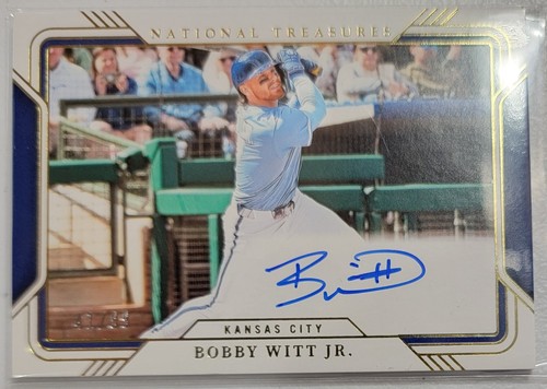 Bobby Witt Jr. #1 2025 Panini National Treasures Field Pass Autograph card