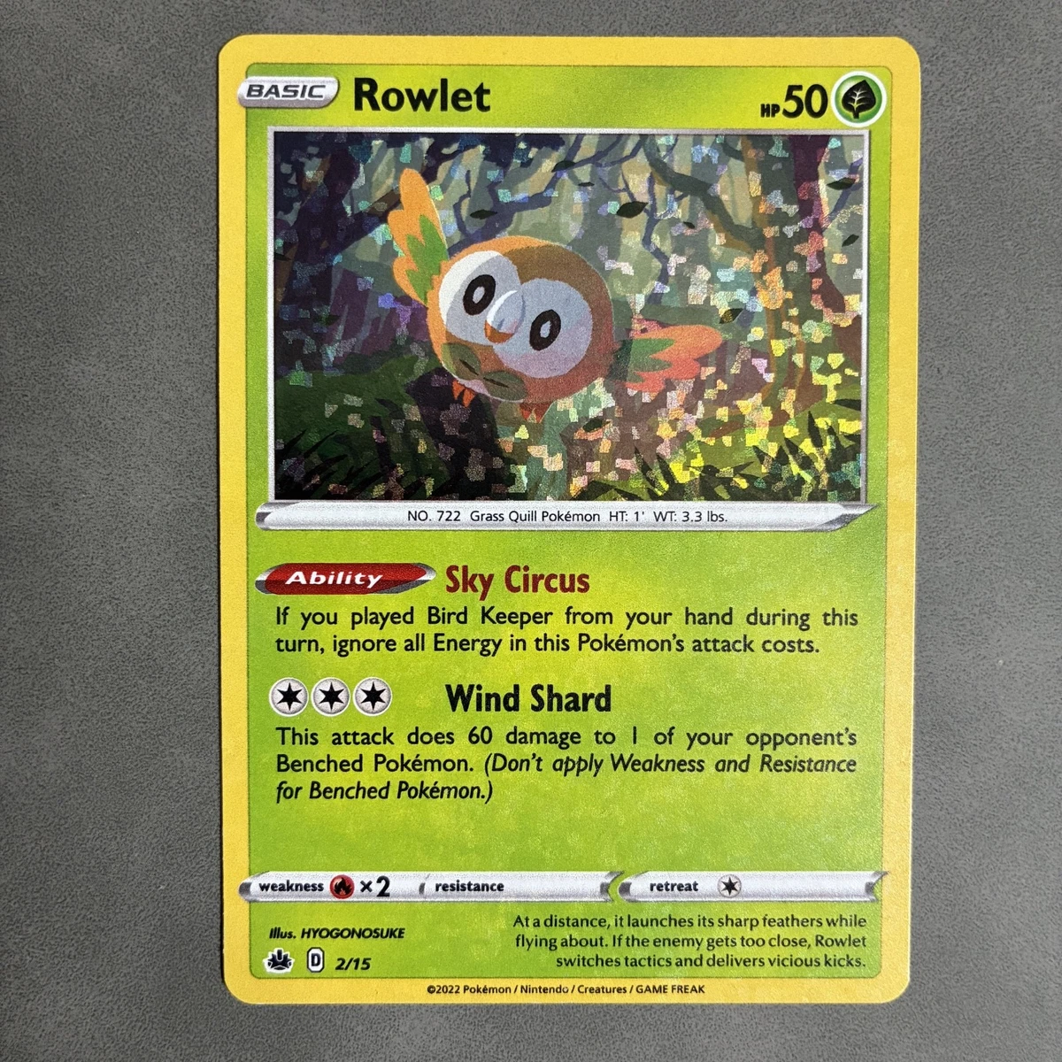 2022 rowlet pokemon card Holo - Coleccin McDonald's Pokmon 2/15 sowsow SWSH10 Rowlet Pokemon Cards Price Guide