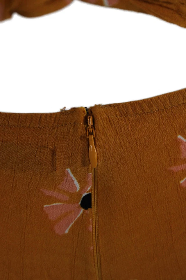 Mono Faithfull The Brand para mujer floral con lazo trasero pierna ancha amarillo talla 2 Foto 4 de 4