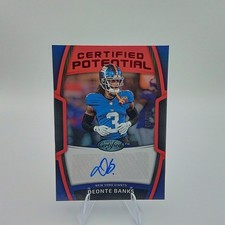 2025 Panini Certified Deonte Banks Certified Potential Signatures Mirror Red /99