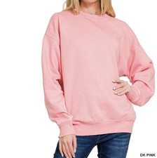 FLEECE ROUND NECK RIBBED SIDE RAGLAN SWEATSHIRTS