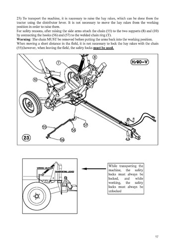 Assembling Use & Maintenance Spare Parts List Manua Sitrex Carted Wheel Rake H90 - Picture 9 of 15