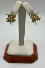 14KT Yellow Gold Flower Earrings 4.9 grams