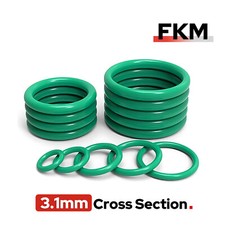 Metric FKM Rubber O-Rings 3.1mm Cross Section 3mm-79mm ID - Oil Resistant Seals