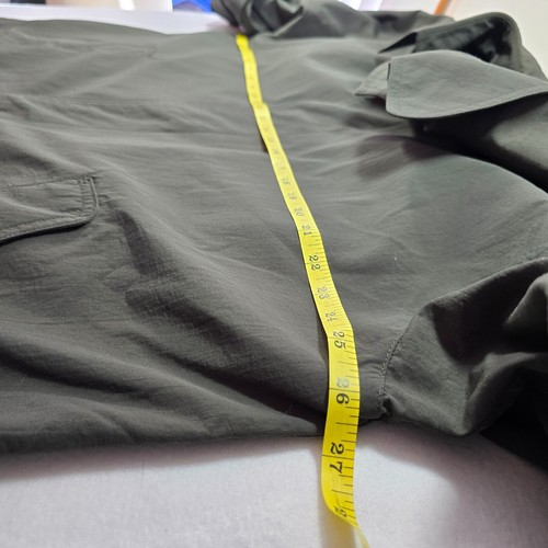 Vintage Eddie Bauer Men M Trench Coat 80s Grunge Streetwear Gorpcore Wool Gray - Picture 12 of 23
