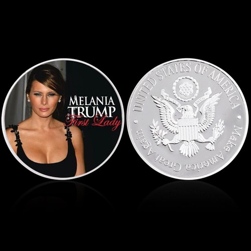 7pcs Mrs. President of The United States Melania Trump Silver Coins Home Decor - Picture 7 of 13