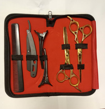 J2 5 Pcs Hair Cutting Scissors Shears Sets Professional Barber Shears with Clip