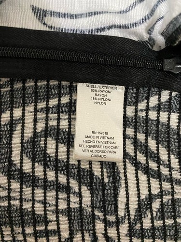 NWT Rachel Zoe Women Sleeveless Square Neck Smocked Crop Top Size XS Black/White - Picture 10 of 11