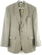 Jos. A. Bank Beige Black Wool Sports Coat Jacket Traveler's Men's Size 42L 42 L