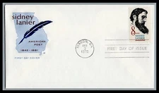 US FDC # 1446 8c Sidney Lanier HF   1972, 9M193