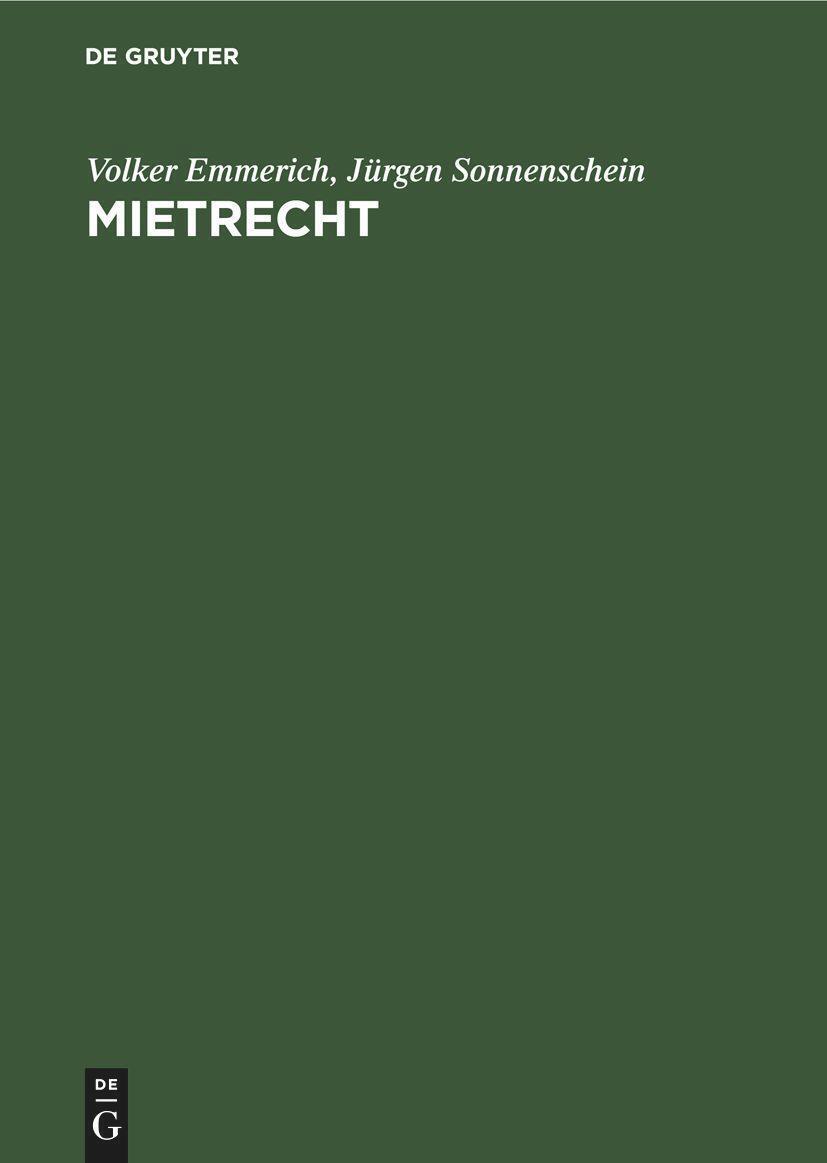 Thumbnail - Jürgen Sonnenschein (u. A.) | Mietrecht | Buch | Deutsch (1981) | Xxi