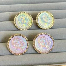 Medieval Vintage Plain Gold Angel Earrings Baroque Portrait Women's Earrings