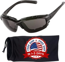 Pares De Gafas Anteojos Lentes Para Motocicleta Moto Sol Dia Y Noche Negro NUEVO