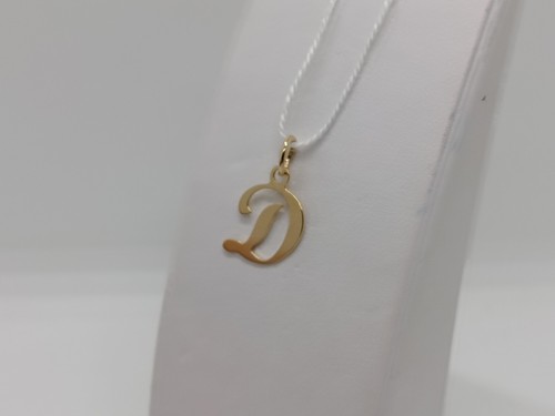 CIONDOLO MEDAGLIA IN ORO GIALLO 18KT 750 0,65 GRAMMI LETTERA D - Foto 3 di 5