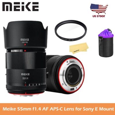 Meike 55mm F1.4 Auto Focus STM APS-C Camera Lens for Sony A5000 A5100 A6000 