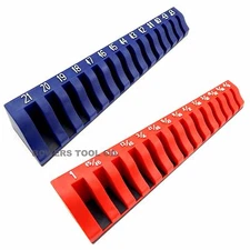 Mechanics Time Saver Metric Standard Magnetic Wrench Holder Set 8-21 MM & 1/4-1"