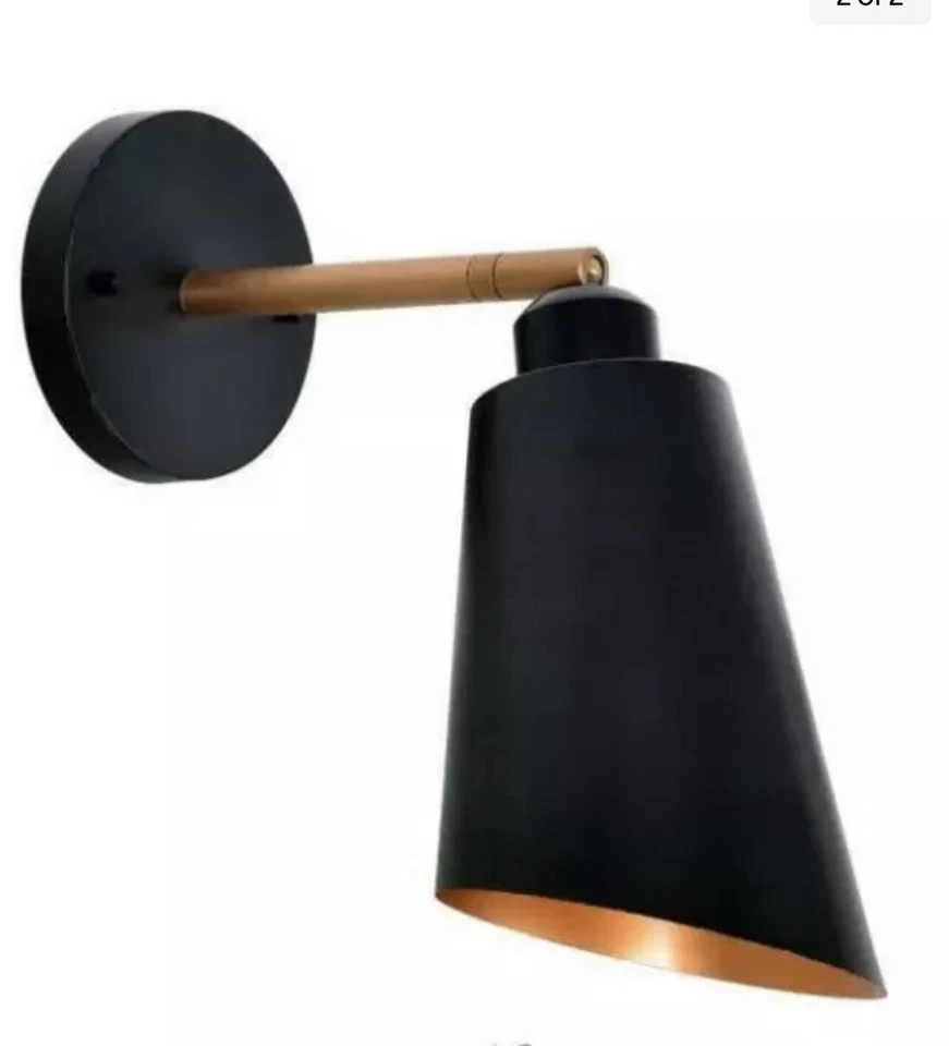 Aplique Kenroy Home 93673BL Alvar 1 Luz Negro Nuevo Foto 2 de 4