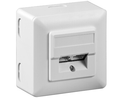 Goobay  CAT 5e Universal Netzwerk Anschluß Dose 2x RJ45 LSA weiß Auf-/ Unterputz