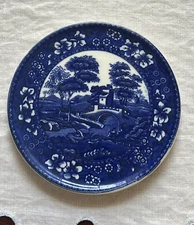 COPELAND SPODE SPODE'S TOWER BLUE BRIDGE SCENE OLD MARK TEA TILE TRIVET 6"