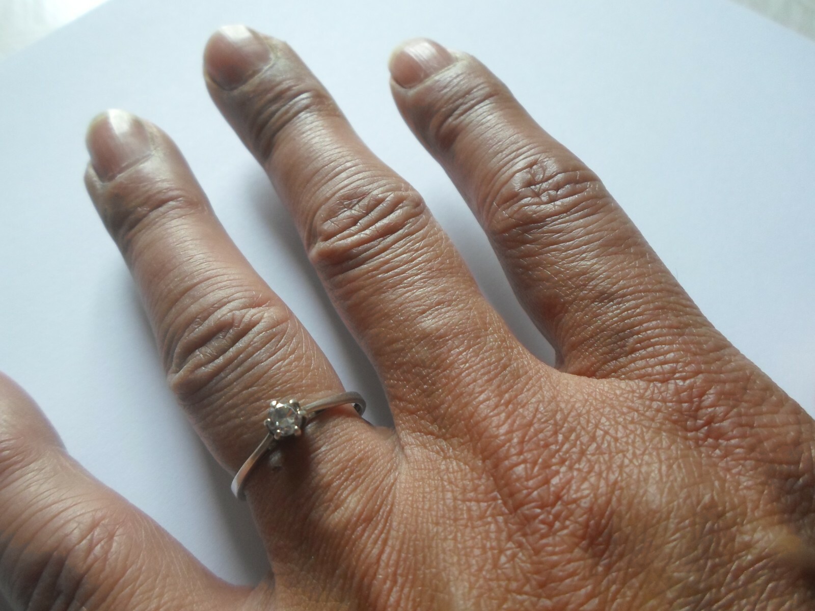 solid silver ring, solitaire, zirconium, s. 55 - image 2