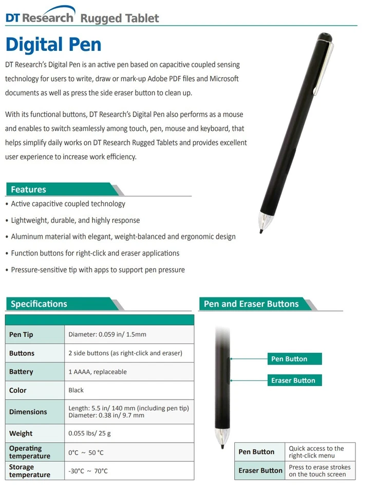 DT Research eGalaxPen Digitaler Stift - ACC-007-35 - Brandneu - Bild 3 von 4