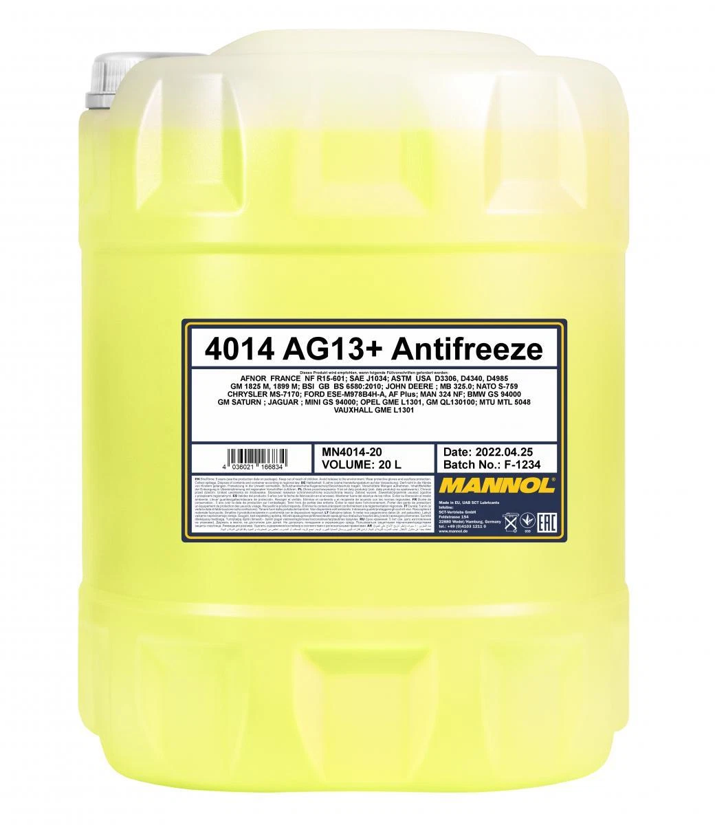 20 Liter MANNOL AG13+ Kühlflüssigkeit Antifreeze Fertiggemisch -40  