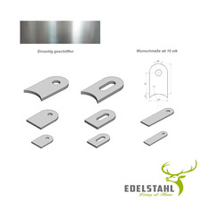 Anschweißlasche Edelstahl Laschen V2A Rundloch Langloch gelasert