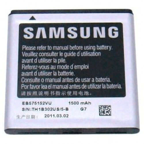 SAMSUNG EB575152VU ORIGINAL REPLACEMENT BATTERY FOR i9000 GALAXY S 1500mAh - 第 1/1 張圖片