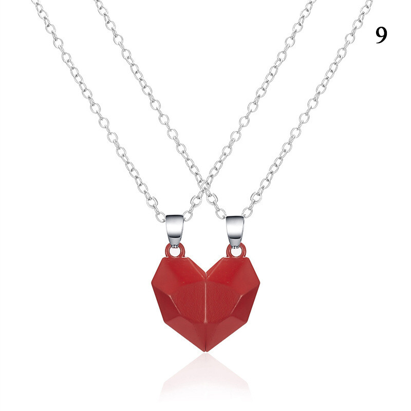 Heart Couple Necklace Chain For Best Friend Lovers Wedding