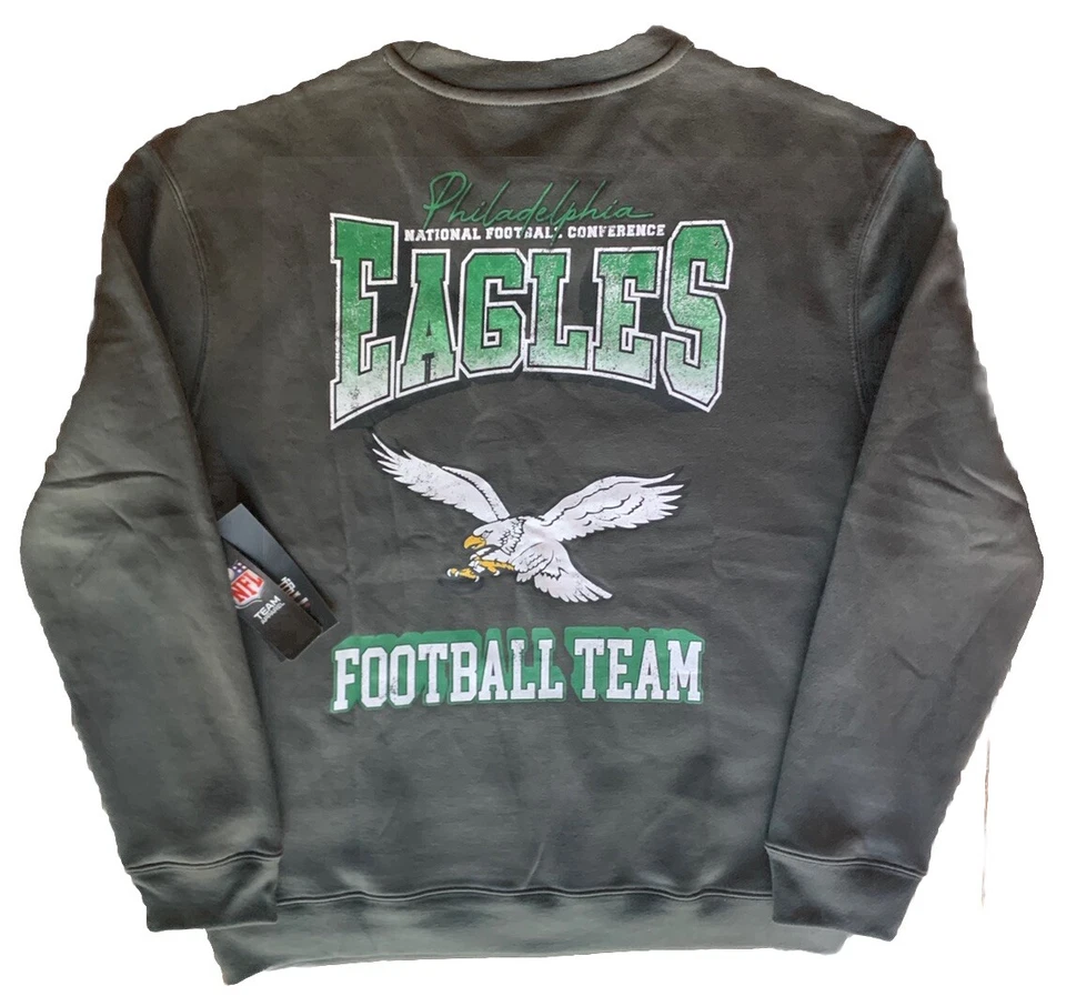 Philadelphia Eagles VERDE KELLY SUDADERA RETRO CUELLO REDONDO Suéter NFL-Hombres M-NUEVO CON ETIQUETAS Foto 3 de 4