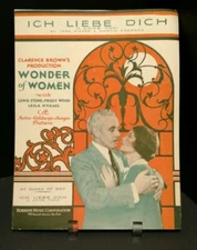 Iche Liebe Dich Sheet Music Wonder of Women Piano Voice 1929 Motion Picture  F1R