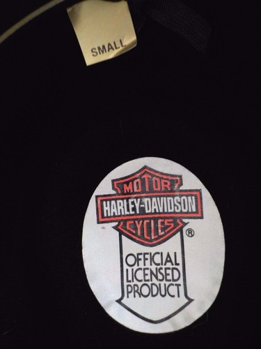 VTG Harley Davidson Felt Wool Crushable Black Cowboy Hat Leather Overlay Small - Picture 9 of 10