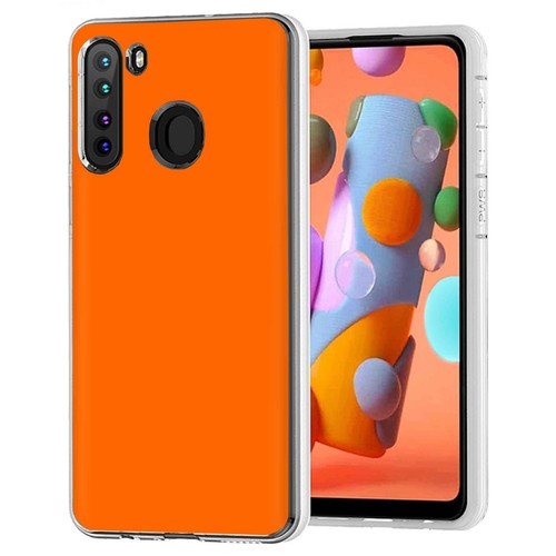 Clear Phone Case for Samsung Galaxy A21,Orange Print,Soft Cover - 第 1/7 張圖片