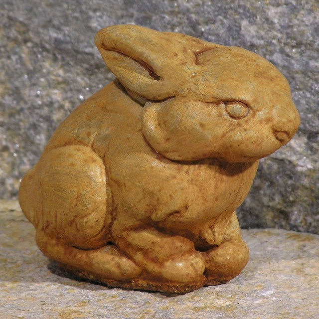 Cast Stone Cement Bunny Rabbit Outdoor Garden Statue | eBay