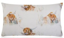 Handmade Voyage Maison Highland COO CATTLE Filled Bolster Cushion 30cm x 50cm